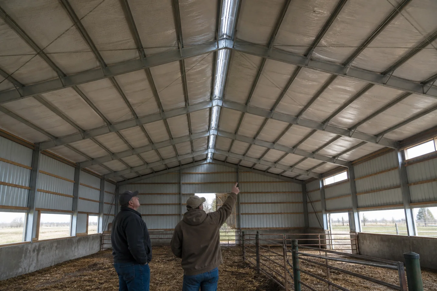 Farm building condensation control