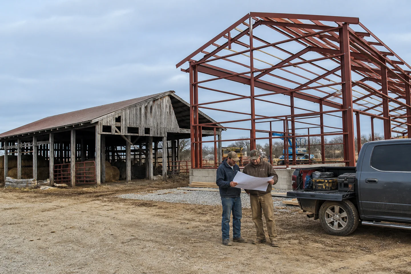 Steel building vs. pole barn