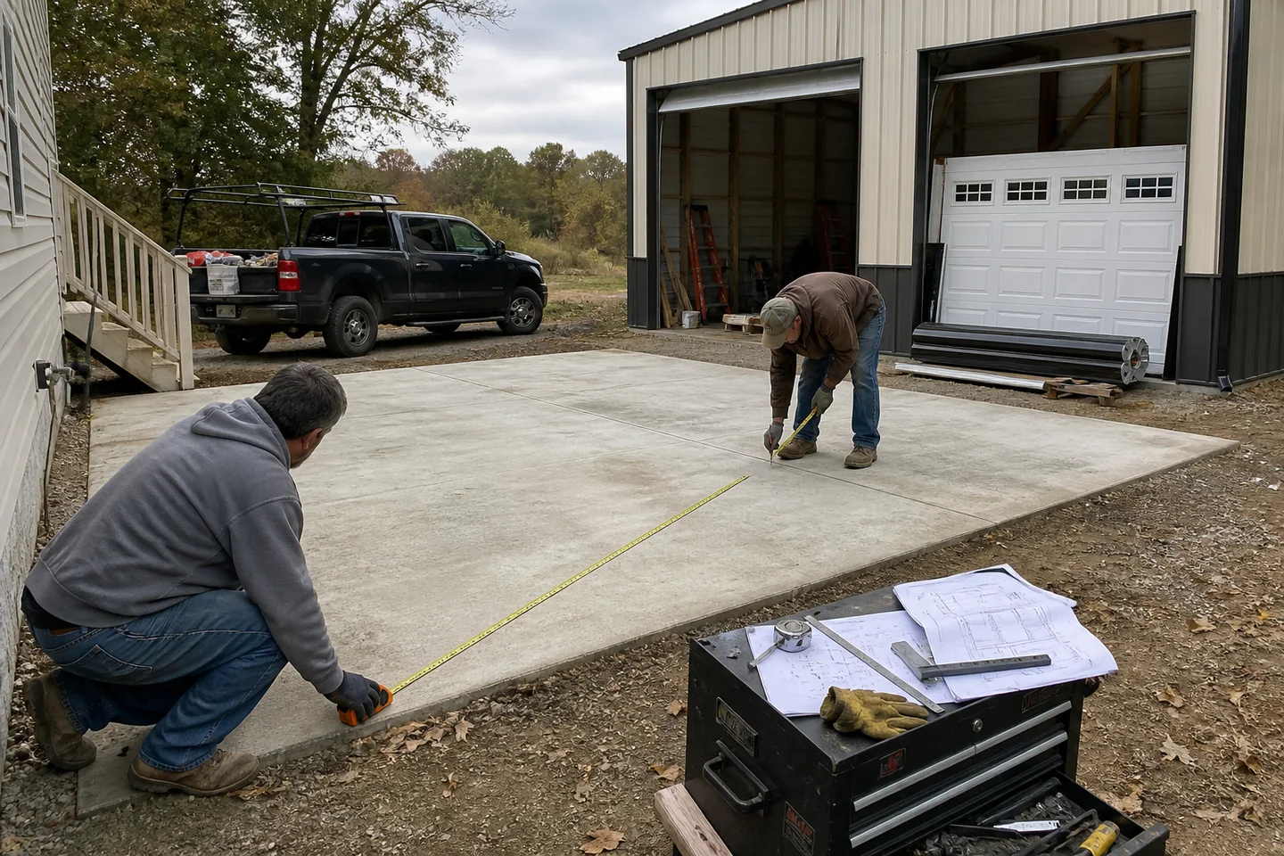 Metal garage and workshop planning