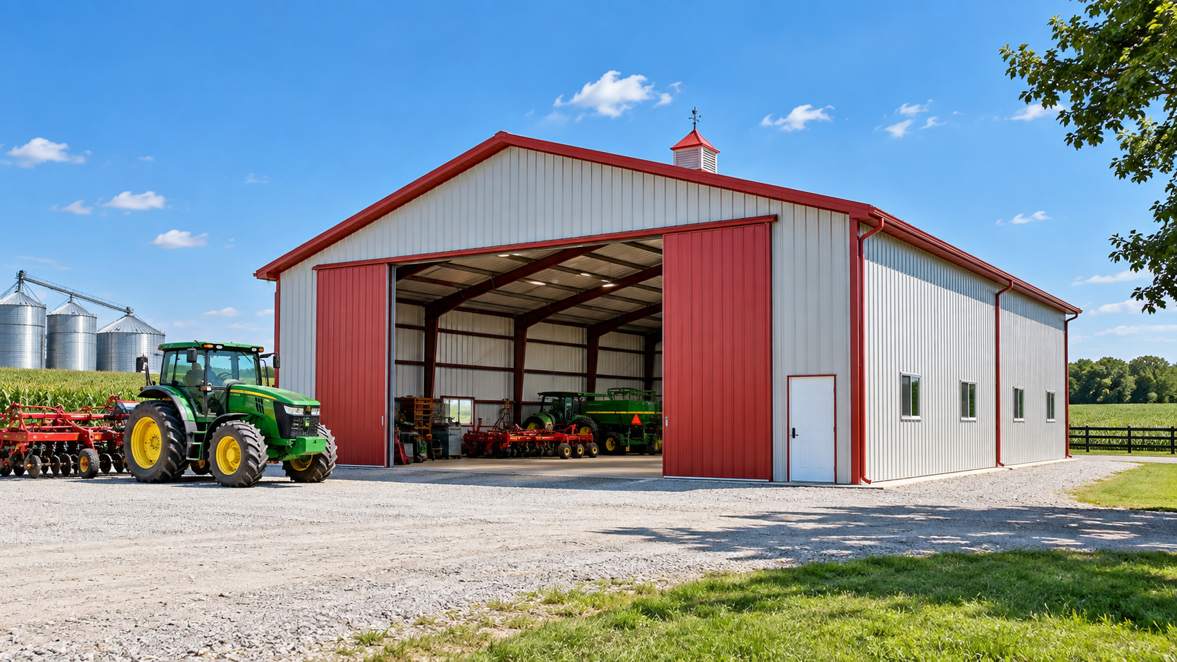 Representative farm equipment storage