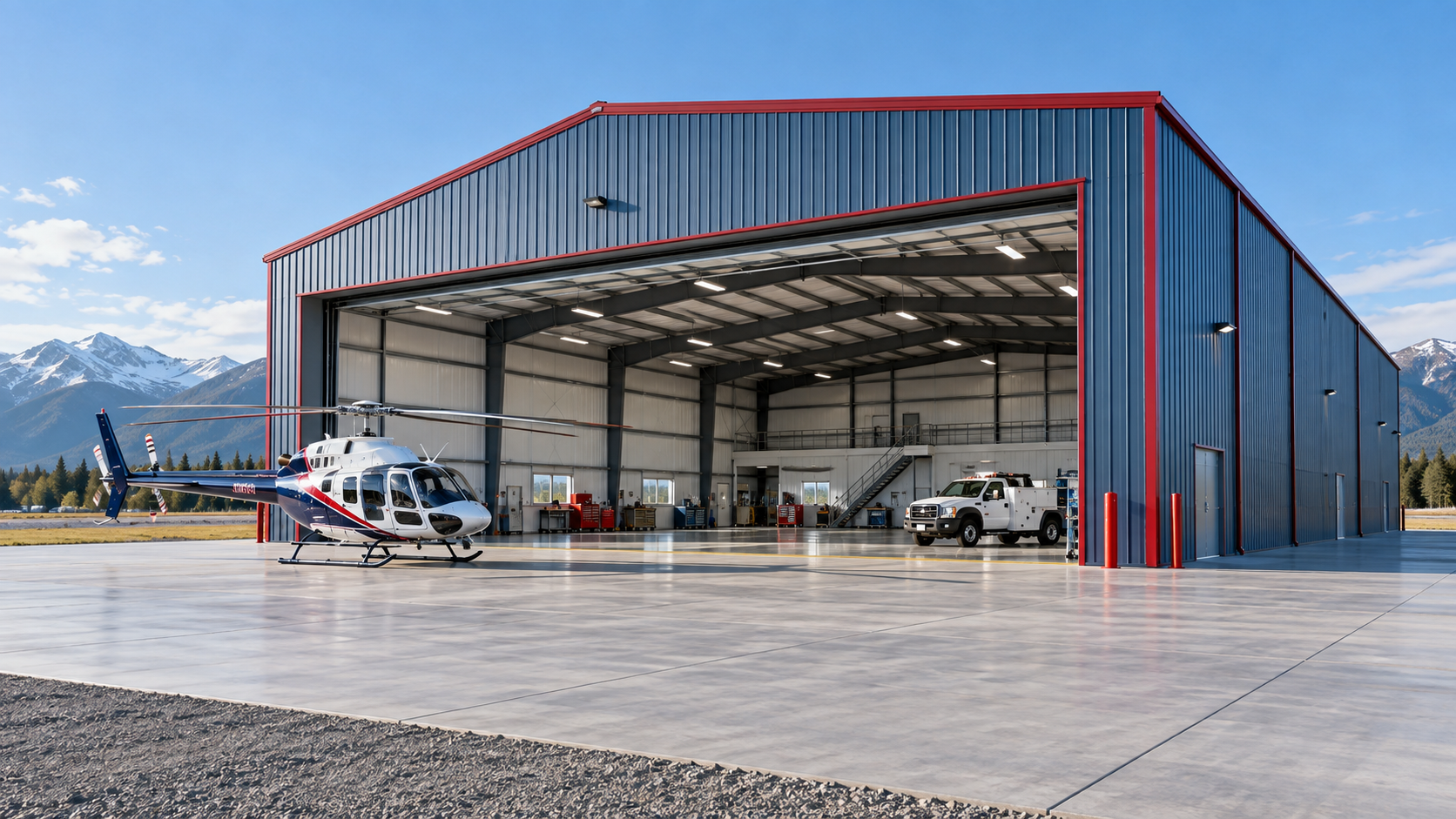 Representative airplane hangars